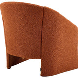 HOMIFAB Fauteuil Arrondi en Tissu bouclé Rouille - Ami
