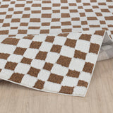 Livabliss Pula Tapis Géométrique Scandinave - Grand Tapis Salon, Salle à Manger, Chambre, Cuisine - Design Boheme Chic, Berbere Moderne, Poil Court 160x213 cm - Crème, Orange, Brun