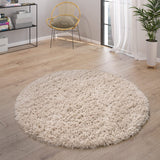 Paco Home Tapis Poils Hauts Moelleux Moderne Shaggy Style Flokati Confortable Uni Beige, Dimension:160x230 cm