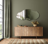 Decormat Miroir 50x100 cm Grand Moderne Irrégulier Organique Asymétrique Tache pour Salle de Bain Salon Vertical