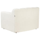 Beliani Fauteuil Moderne en Bouclé Tapissé Dossier Rembourré Épais Blanc Cassé Agerup