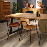 Oviala Lot de 2 chaises en Bois Vintage