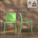 CLP Chaise de Jardin empilable et resistante aux intemperies Meton, Fauteuil avec Dossier, Resistant aux UV, Chaise exterieure en Plastique Couleur:Vert