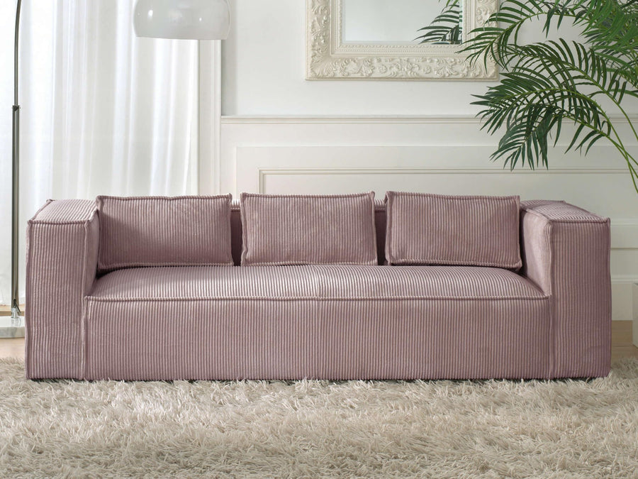 Lisa Design - Canapé Stella en Velours Côtelé - Sofa Rose 3 Places - Salon Lisa Design - Canapé Stella en Velours Côtelé - Sofa Rose 3 Places - Salon