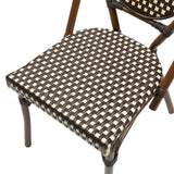 METRO Professional Chaise de terrasse NEUVILLE, Aluminium/rotin PE, 45 x 55 x 88 cm, empilable, Marron/Beige