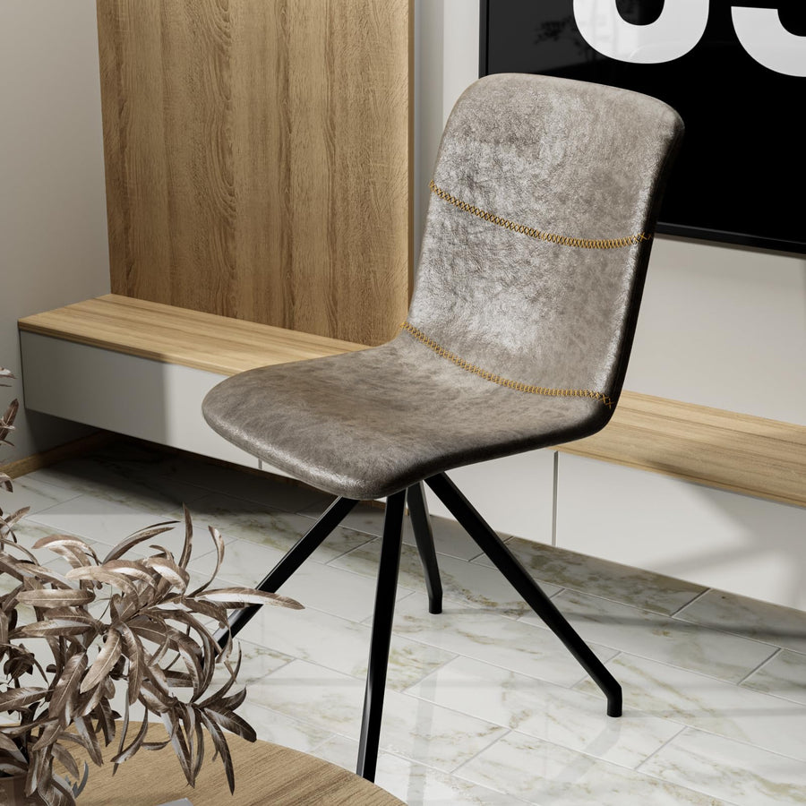 Wohenster Chaise de salle à manger pivotante à 360 ° en cuir synthétique - Design pivotant à 360 ° - Pour cuisine, salon, restaurant - Marron vintage Wohenster Chaise de salle à manger pivotante à 360 ° en cuir synthétique - Design pivotant à 360 ° - Pour cuisine, salon, restaurant - Marron vintage