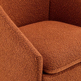HOMIFAB Fauteuil Arrondi en Tissu bouclé Rouille - Ami