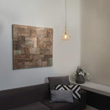 Qazqa carcass - Suspension - 1 lumière - Ø 270 mm - Doré/Laiton - Design, Moderne - éclairage intérieur - Salon I Chambre I Cuisine I Salle à manger