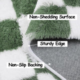 Cekene Grands Tapis Salon Vert 200x300cm Tapis Ultra Doux Lavables pour Chambre Shaggy Moelleux Antidérapants Tapis de Sol pour Salon Enfants Salle de Jeux Dortoir
