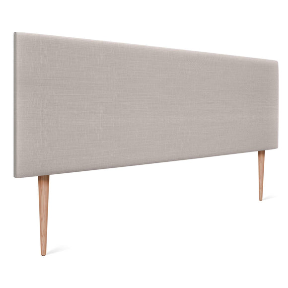 DHOME Tête de lit en Lin Naturel uni tapissée Chambre à Coucher Moderne Top Trending (Beig, 160x105cm avec Pieds (Lits 150/160))