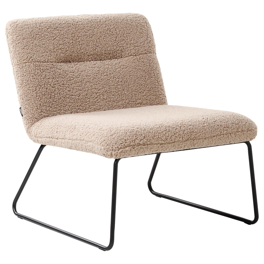Fauteuil Vintage Classique en Bouclé Structure en Métal Siège Large Beige Cotulla Fauteuil Vintage Classique en Bouclé Structure en Métal Siège Large Beige Cotulla