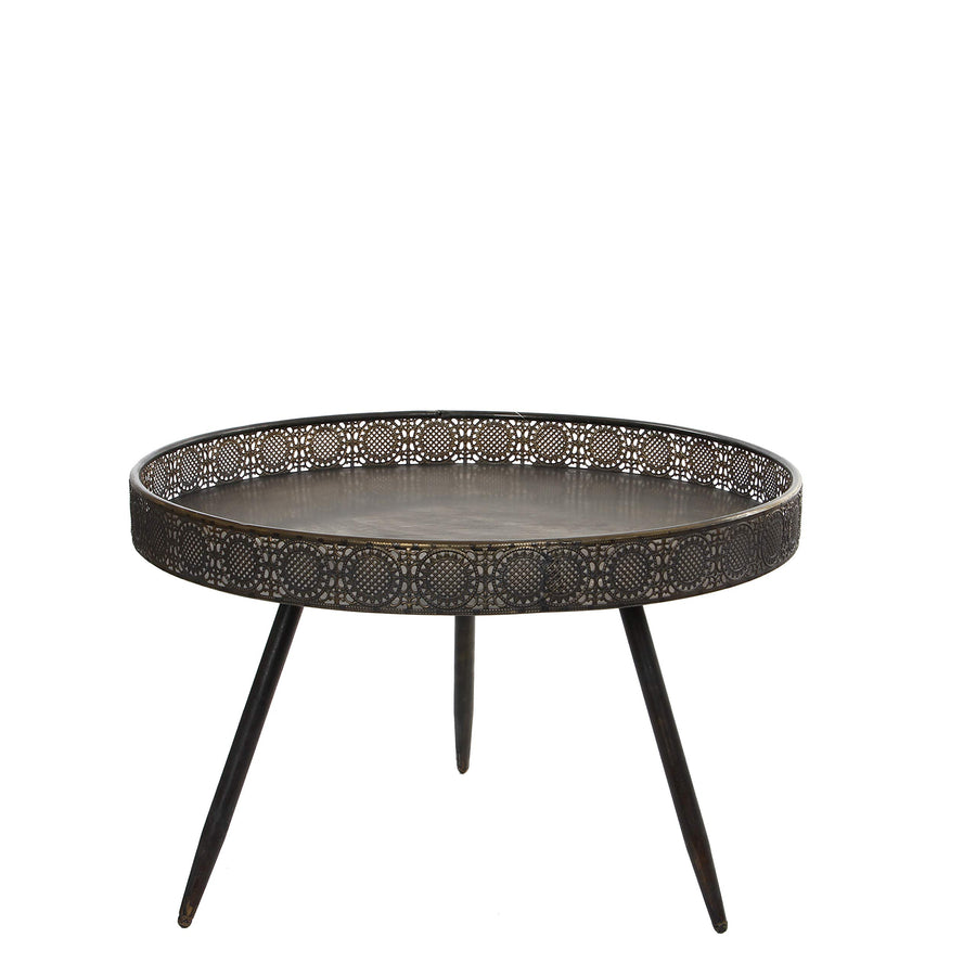 MICA Decorations Lagune Table Basse - H46 x Ø70 cm - Métal - Cuivre MICA Decorations Lagune Table Basse - H46 x Ø70 cm - Métal - Cuivre