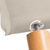 DHOME Tête de lit tapissée en lin naturel uni avec passepoil 160 x 105 cm avec pieds pour lits de 150/160 cm