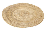HAMID - Tapis Jute Naturel, Jute Alhambra Rond, Tressé à la Main, Tapis 100% Fibre de Jute pour Salon, Chambre, Décoration, (100x100cm)