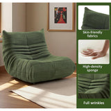 Mavdecll Chaise Longue Au Coin du Feu Togo, Fauteuils Poires Compressés, Canapé Vert Au Coin du Feu, Canapé De Sol Paresseux, Matériau en Daim Doux, pour Dortoir, Salon, Chambre À Coucher, Bureau