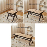 EYUIOPLM Banc d'entrée Rustique en chêne, Long Banc en Bois for Salon, Salle à Manger, Bout de lit,à Chaussures d'entrée d'intérieur de Style Ferme(Cherry Wood Finish,86cm)