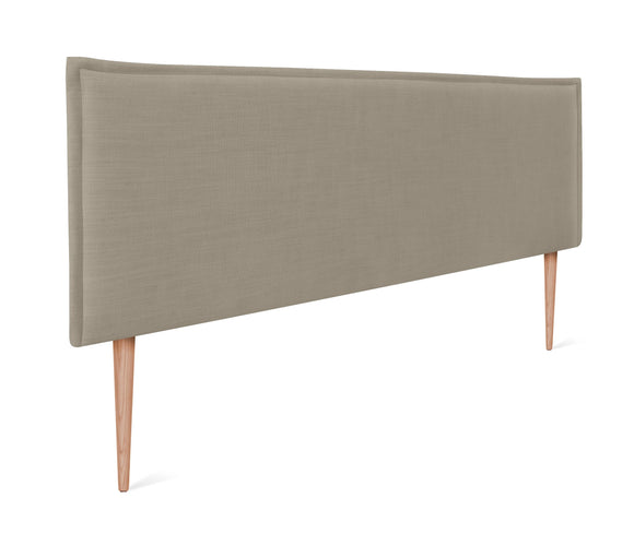 DHOME Tête de lit en Lin Naturel uni avec Bordures Tête de lit rembourrée Chambre à Coucher Moderne Top Trending (Terrain, 160x105cm avec Pieds (Lits 150/160))