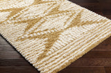 Livabliss Tuzla Tapis Shaggy Berbere - Tapis Salon, Salle à Manger, Chambre Adulte et Ado, Cuisine - Poil Long Moelleux et Doux, Beige Motif Berbère, Carpette Chambre 160x220 cm - Moutarde et Blanc