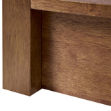 Beliani Lit à Baldaquin Minimaliste en Bois 160 x 200 cm Meuble de Chambre Marron Foncé Herliere