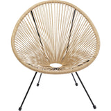 Kare Design Marron Acapulco Moderne, Jardin, Chaise, Fauteuil de Relaxation, résistant aux intempéries, Taille XXL, rétro, adapté à l'extérieur x P 85 x 73 x 78 cm, Polyéthylène, (H/B/T) 85x73x78cm