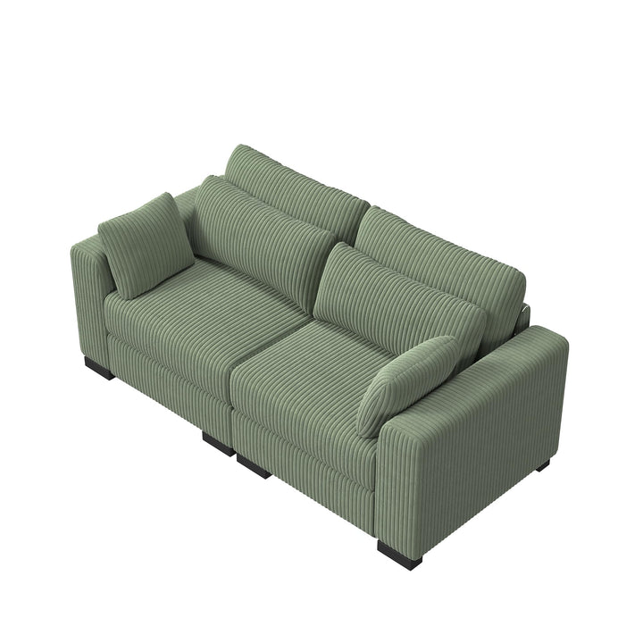 MIOOSUT Canape 2 Places Convertible, Canapé Moderne, Canapé Modulable, Meuble Rembourré Design Moderne, avec Coussin, Tissu Velours Côtelé, Salon (Vert, 2 Places) MIOOSUT Canape 2 Places Convertible, Canapé Moderne, Canapé Modulable, Meuble Rembourré Design Moderne, avec Coussin, Tissu Velours Côtelé, Salon (Vert, 2 Places)