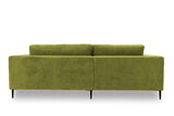 DOMO. collection Modica Canapé d'angle Moderne en Forme de L sans Sol - 244 x 173 x 83 cm (l x p x h) - Vert