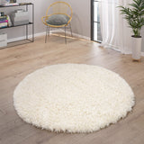 Paco Home Tapis Poils Hauts Moelleux Moderne Shaggy Style Flokati Confortable Uni Blanc, Dimension:120x160 cm