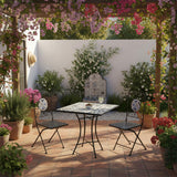 AXI Camilla Table De Bistrot Bleu - Mosaïque | Petite Table Basse, Design Carré, Carreaux en Céramique | Balcon, Terrasse Ou Balcon - Charge Max : 40 Kg / 60 X 60 X 75 Cm