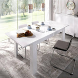 Dmora Caladora, Console Extensible Multipositions, Table à Manger avec rallonge, 140/190 x 90 x 77 cm, Blanc