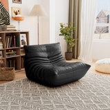 Togo Pouf poire haut de gamme non compressé pour adultes, canapé de sol en mousse à mémoire de forme avec tissu doux, fauteuil de salon confortable pour salon, chambre à coucher, appartement, cuir