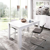 Dmora Caladora, Console Extensible Multipositions, Table à Manger avec rallonge, 140/190 x 90 x 77 cm, Blanc