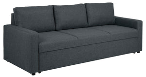 AC Design Furniture Richard 3 Places, Tissu, Gris foncé, H: 84 x B: 219 x T: 86 cm