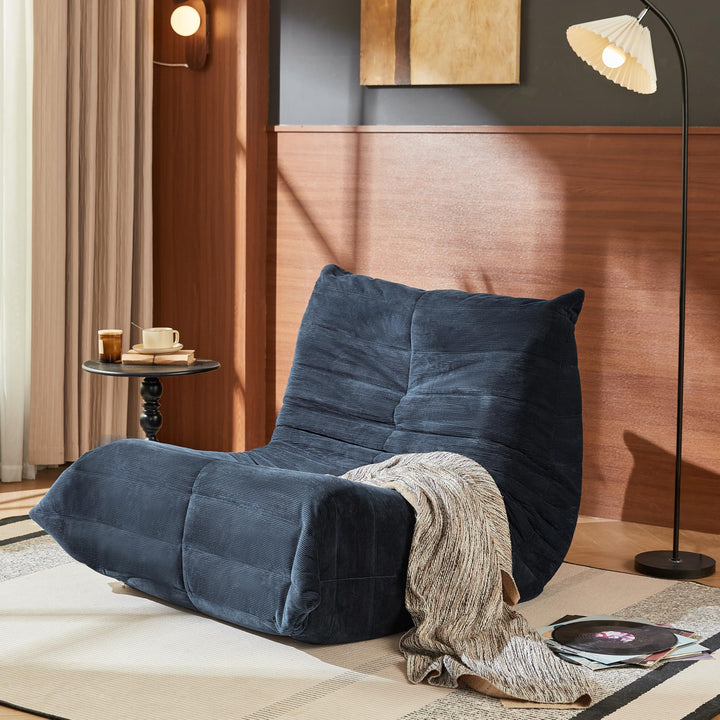 XOFUGEM Pouf poire pour adultes, en mousse à mémoire de forme haute densité confortable, pour salon, chambre à coucher, lecture et télévision (bleu) XOFUGEM Pouf poire pour adultes, en mousse à mémoire de forme haute densité confortable, pour salon, chambre à coucher, lecture et télévision (bleu)