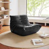 Togo Pouf poire haut de gamme non compressé pour adultes, canapé de sol en mousse à mémoire de forme avec tissu doux, fauteuil de salon confortable pour salon, chambre à coucher, appartement, cuir