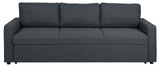 AC Design Furniture Richard 3 Places, Tissu, Gris foncé, H: 84 x B: 219 x T: 86 cm