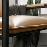 Sauder Boulevard Café Chaise longue en métal finition chameau