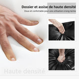 Yaheetech Fauteuil de Salon Moderne Fauteuil d'appoint Design avec Coussins Rembourrés Cadre en métal Fauteuil de Lecture Confortable Noir