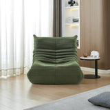 DAHUEN Fauteuil Paresseux avec Dossier,Grand Pouf Poire pour Adultes,Lazy Canapé Individuel Canapé de Sol,avec Mousse Confortable Haute densité,pour Salon, Chambre à Coucher,99x33x33cm (Vert)