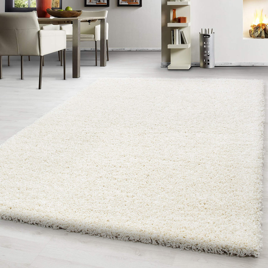 Teppium Tapis Salon 160x230 cm Moderne Adulte Tapis Chambre Crème - Shaggy Tapis Poil Long Salle de Séjour Concevoir Unicolore Tapis Moelleux et Doux - Tapis Cuisine Moquette Salon