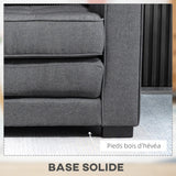 HOMCOM Canapé Convertible 2 Places canapé-lit avec Dossier capitonné, Coussins et Matelas Pliable au Sol, canapé en Tissu Effet Lin pour Salon, Chambre d'amis, 147,5 x 75 x 85 cm, Gris