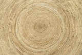 HAMID - Tapis Jute Naturel, Jute Alhambra Rond, Tressé à la Main, Tapis 100% Fibre de Jute pour Salon, Chambre, Décoration, (200x200cm)