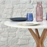 Ragaba Jubi Table à Manger Ronde 80cm Chêne Noir
