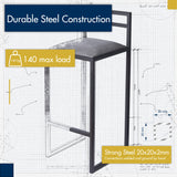 FERRO modern design Tabouret Bar Cuisine 95cm Noir - Fatto a Mano Chaise de Bar Lot de 2 - Stile Loft