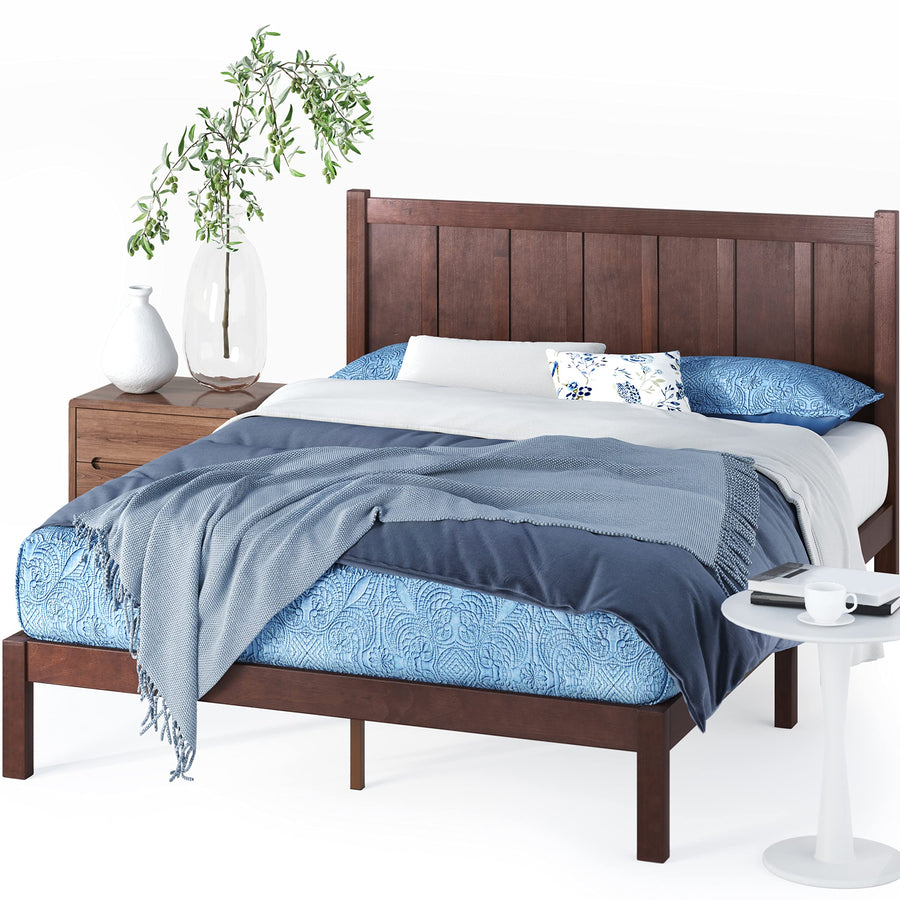 ZINUS Adrian Cadre de lit en bois 31 cm avec tête de lit | Sommier en bois massif | Support à lattes en bois | Assemblage facile | 160 x 200 cm | Style rustique ZINUS Adrian Cadre de lit en bois 31 cm avec tête de lit | Sommier en bois massif | Support à lattes en bois | Assemblage facile | 160 x 200 cm | Style rustique