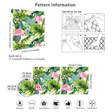 Floralplus Papier peint autocollant flamant rose - Papier peint amovible pour décoration d'intérieur - Papier peint floral vert pour meubles de salle de bain rénové - 45 x 300 cm