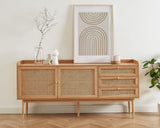 BAÏTA Buffet Léon, Bois, Chêne, L180cm LEON02