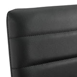 Lot de 2 Tabourets de Bar Chaises Rembourrées PU Similicuir avec Pieds en Acier et Hauteur d'Assise 66 cm Noir