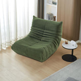 DAHUEN Fauteuil Paresseux avec Dossier,Grand Pouf Poire pour Adultes,Lazy Canapé Individuel Canapé de Sol,avec Mousse Confortable Haute densité,pour Salon, Chambre à Coucher,99x33x33cm (Vert)