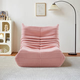 Lazy Fauteuil de sol, rembourré de mousse, avec dossier, pour la maison, le bureau, le salon et la chambre à coucher, rose