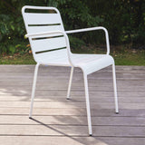 Oviala Fauteuil de Jardin en métal Blanc - Palavas